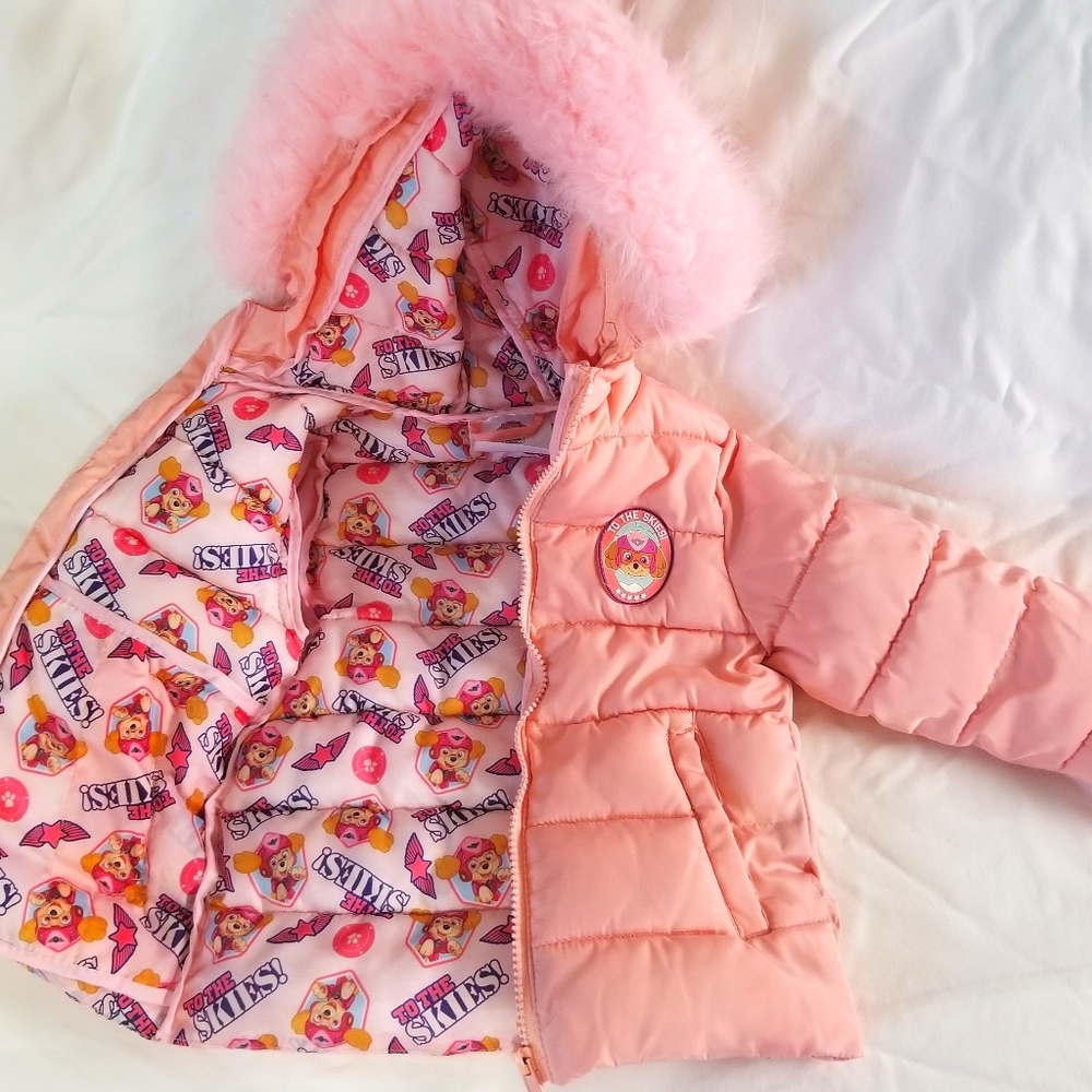 PAW PATROL Kids pink winter jackets. Size 2T, 4T.